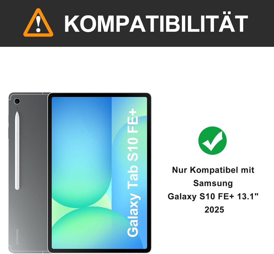 Tastatur für Samsung Galaxy Tab S10 FE+ Plus 13.1 Zoll 2025, Lila