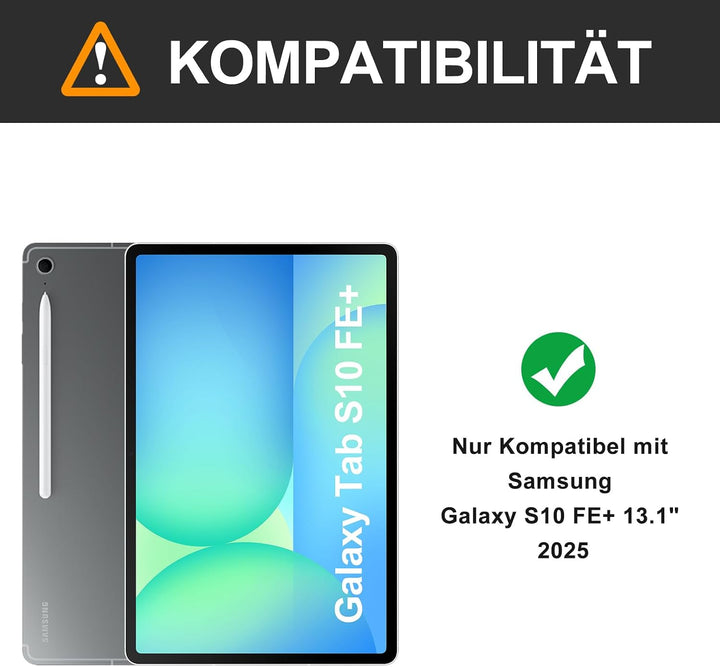 Tastatur für Samsung Galaxy Tab S10 FE+ Plus 13.1 Zoll 2025, Lila