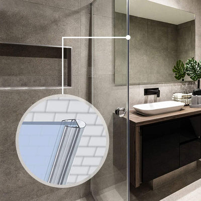 STEIGNER Duschdichtung, 200cm, Glasstärke 6/7/ 8 mm, Gerade PVC Ersatzdichtung für Dusche, UK07 UK07