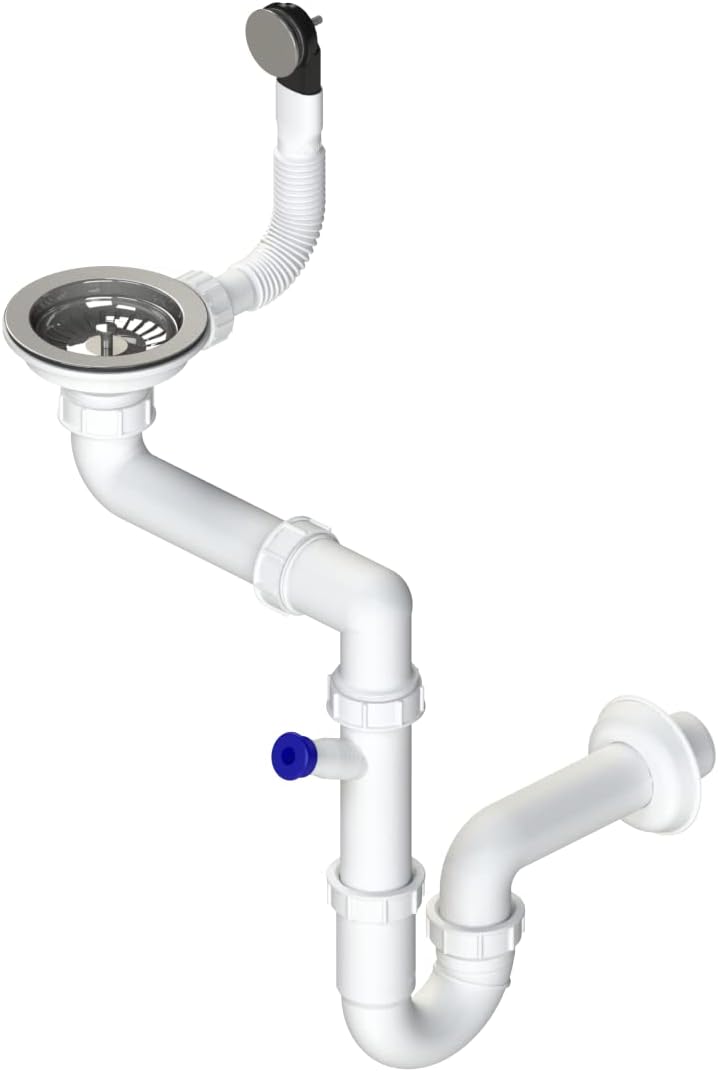 GRANMASTER Ivo Spülbecken Küche - mit 1 Becken - Granitspüle mit Siphon Waschbecken Küche - Einbausp