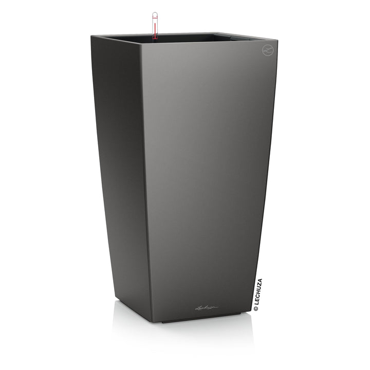 LECHUZA CUBICO Premium 22 anthrazit metallic 18463 22x22x41 cm Anthrazit Metallic, 22x22x41 cm Anthr