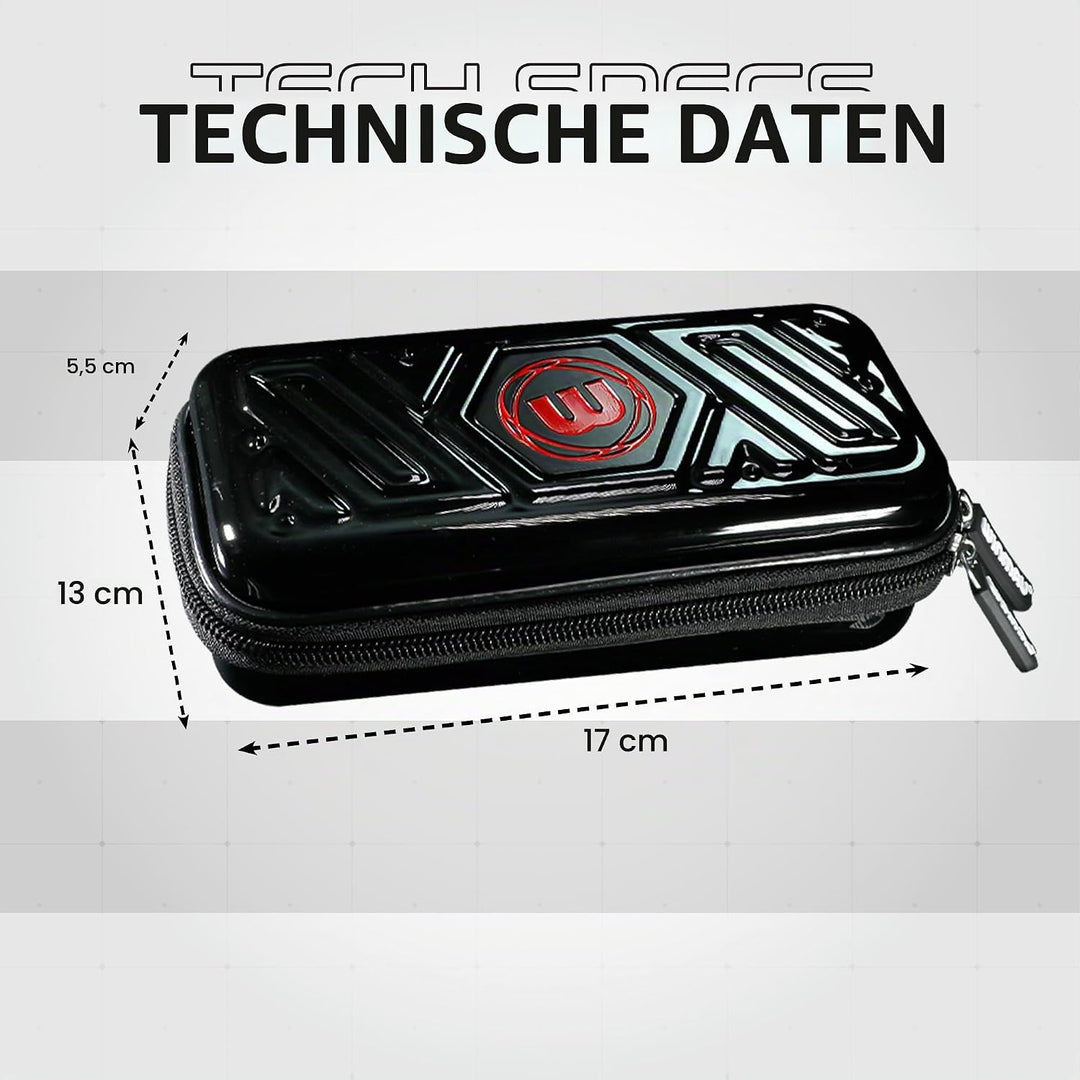 WINMAU Armor G1 Darts-Geldbörse - Schwarz Das Dartcase bietet Platz für vollständig montierte Darts