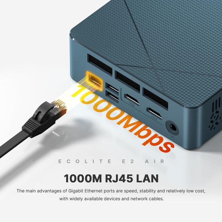 BOSGAME E2 Air 3501U Ryzen 5 Mini PC 8G DDR4 256G SATA SSD Triple Display | Mini-Desktop-PC mit bis
