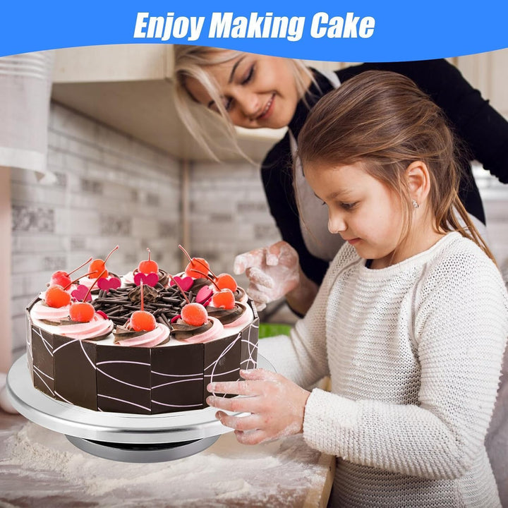 Töpferscheibe, 25cm Aluminium Drehscheibe Craft Clay Drehteller, DIY Tonwerkzeuge Doppelseitige Kuch