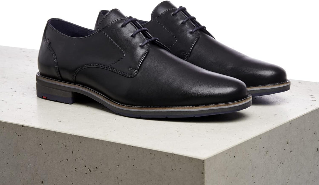 LLOYD Herren Schnürhalbschuhe Langston, Männer Businessschuhe 45 EU Schwarz, 45 EU Schwarz
