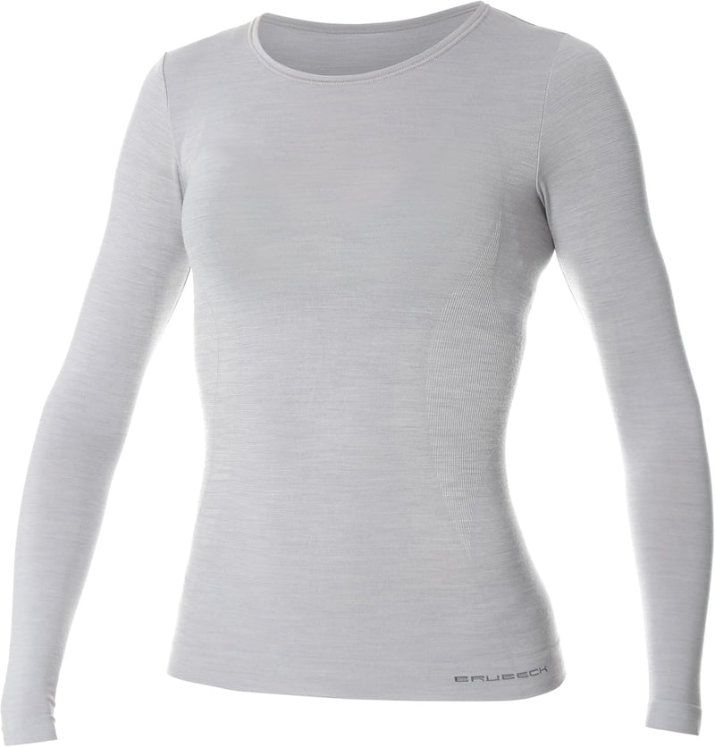 BRUBECK Damen Funktionsshirt Langarm | 41% Merino-Wolle | Atmungsaktiv | Funktionsunterwäsche | Atmu