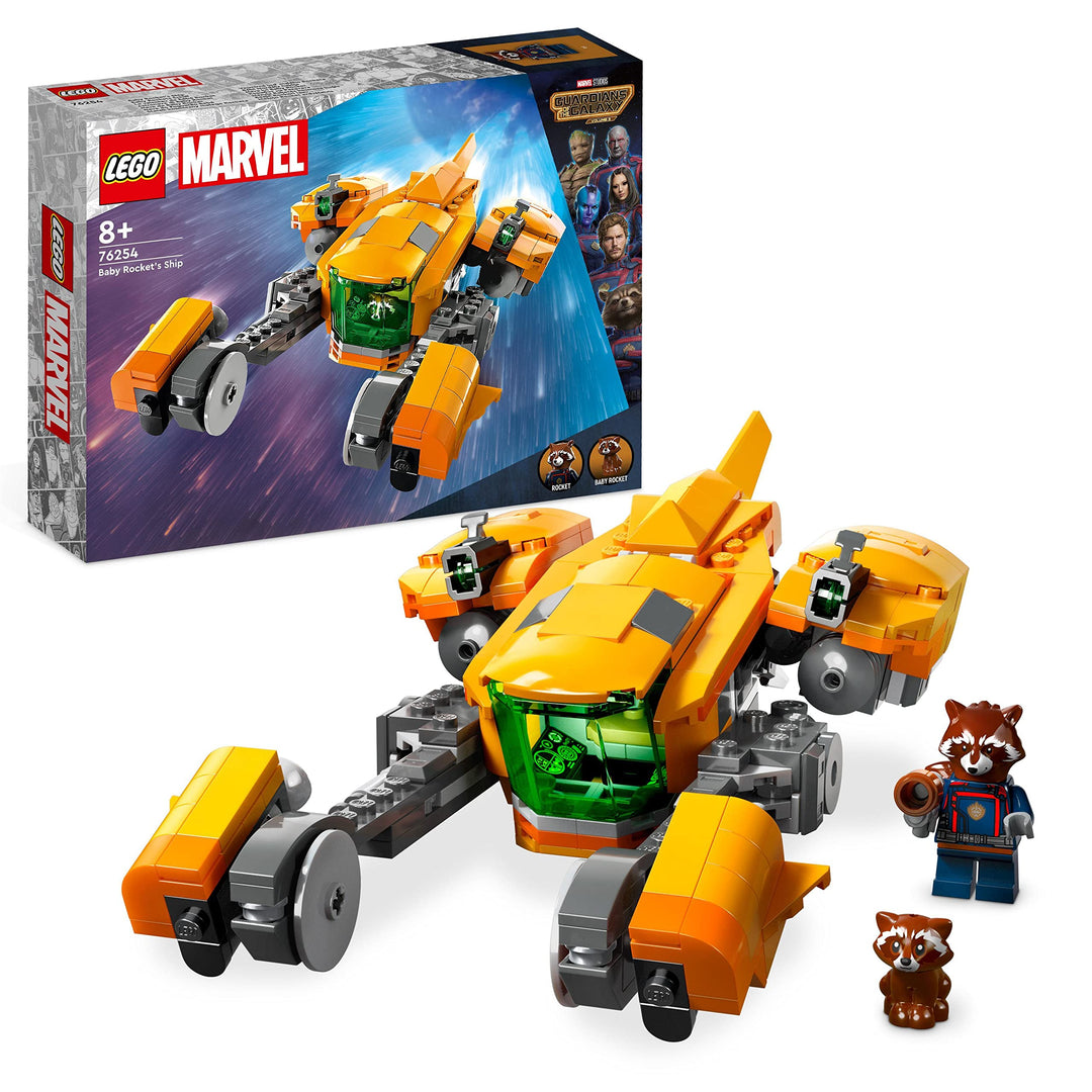 LEGO 76254 Marvel Baby Rockets Schiff, Guardians of The Galaxy Volume 3 BAU-Spielzeug für Kinder mit