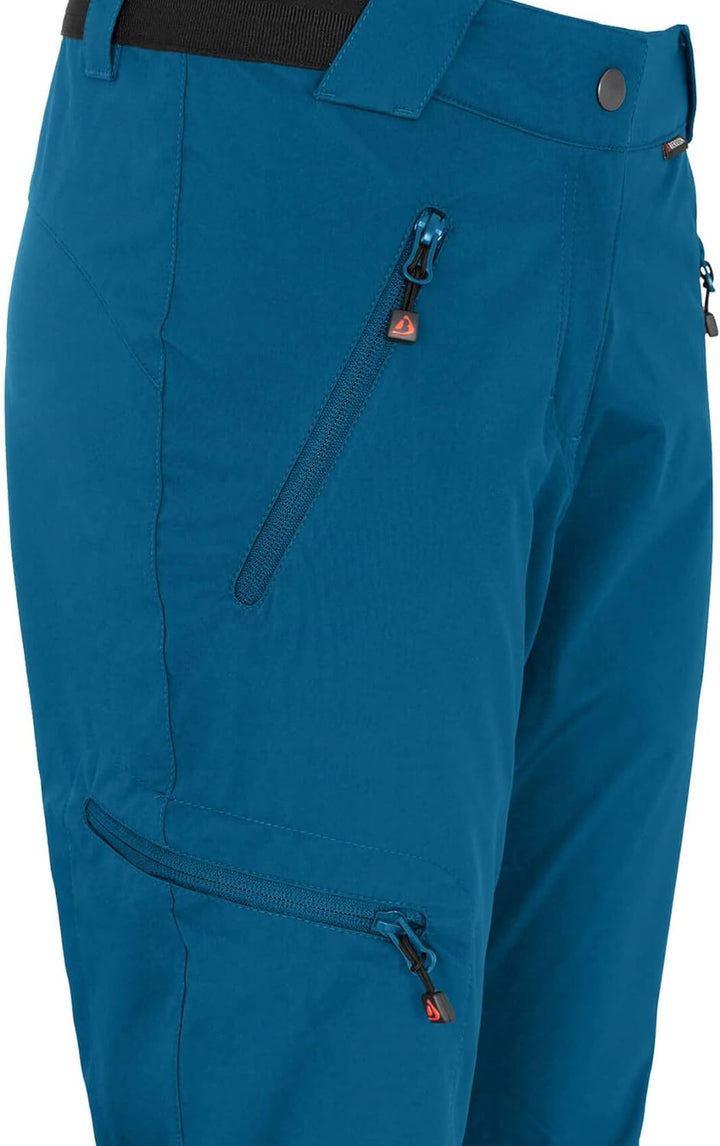 Bergson Damen Sommer Softshellhose TESSE ( slim fit) - schmaler Schnitt, elastischer Komfort Bund, l