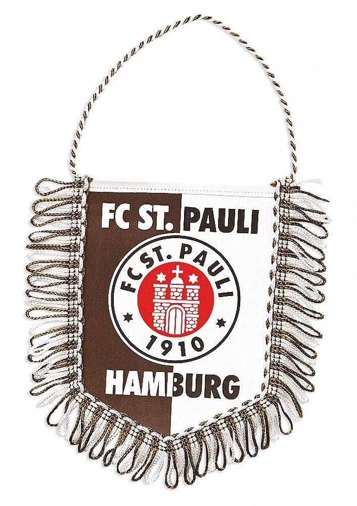 FC St. Pauli Auto Wimpel Logo Banner, Autobanner, Autowimpel - Plus Aufkleber Fans gegen Rechts