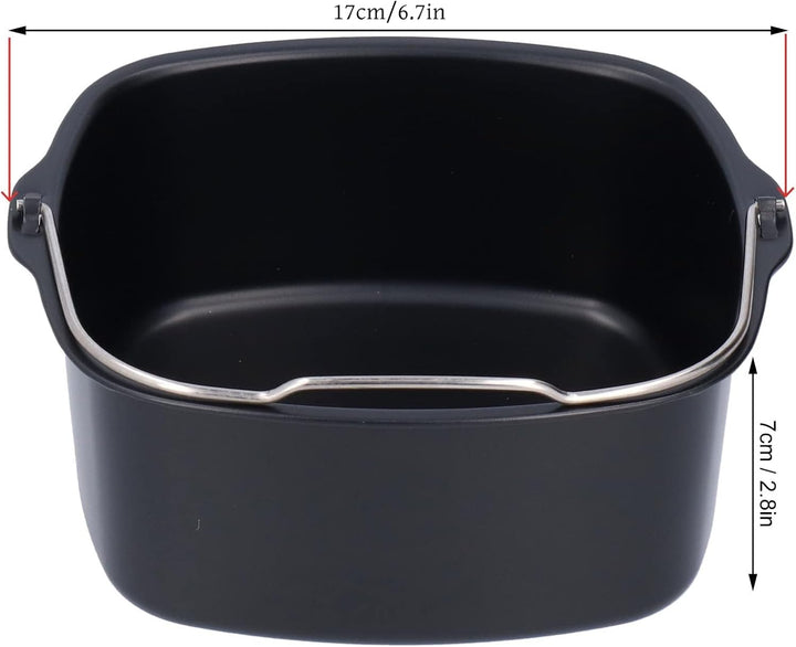 Airfryer Auflaufform Quadratisch, 17 cm Backform für Heissluftfritteuse Backform Heissluftfritteuse