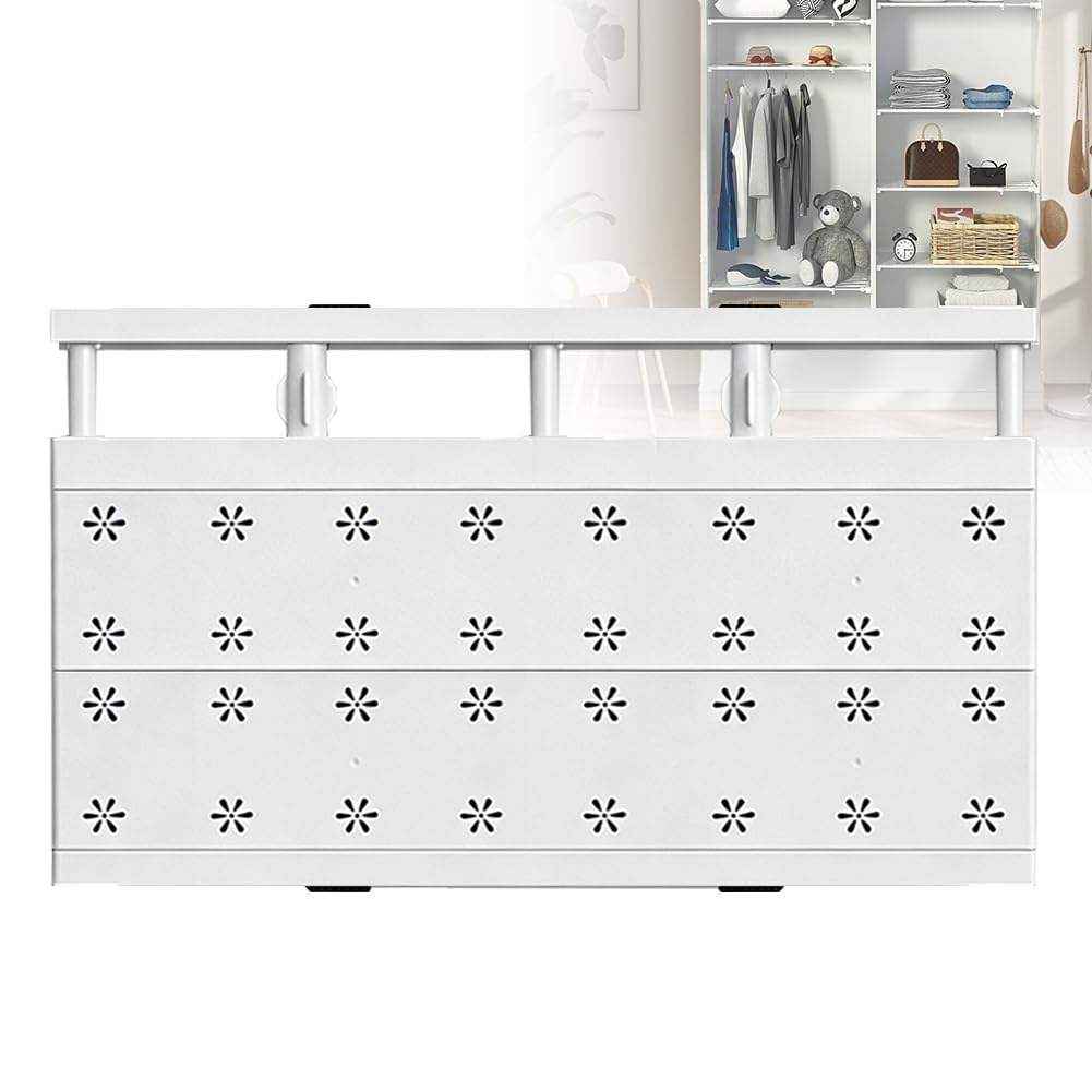 Verstellbare Regale für Schrank, 42cm Breit Erweiterbares Einlegeböden Schrankregal, Regalboden Ohne