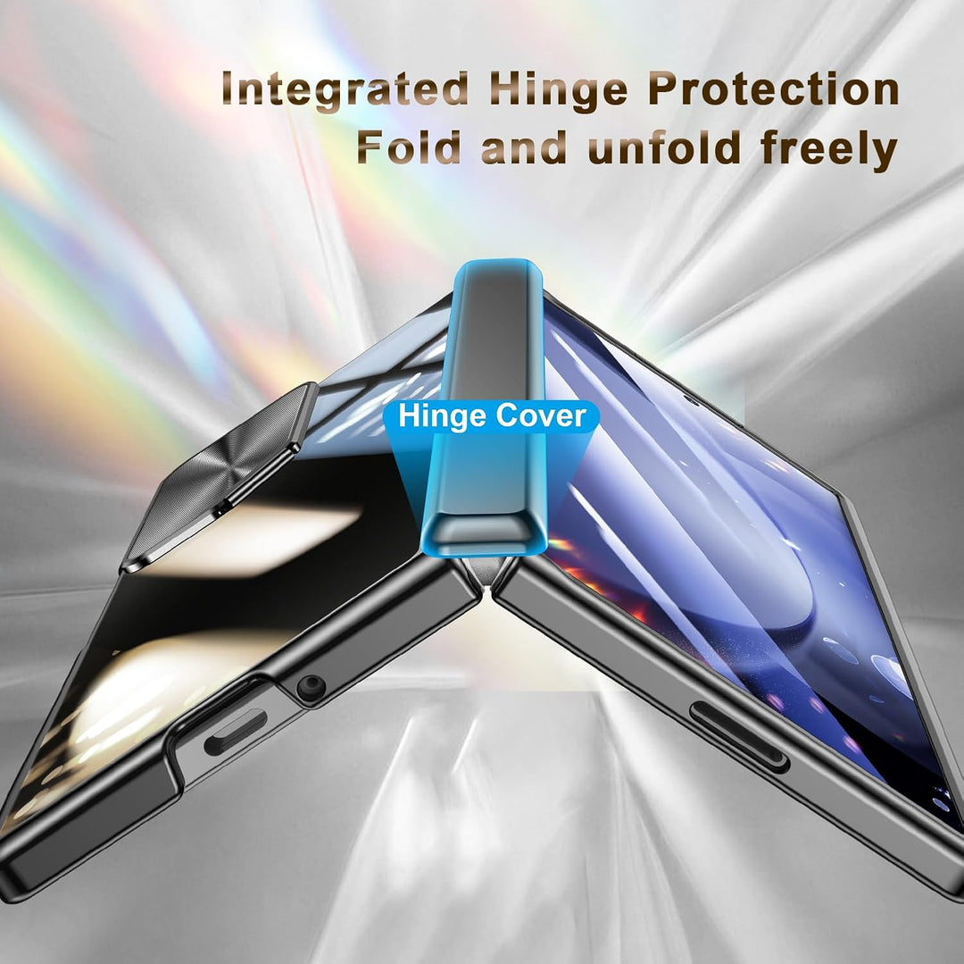 spoovcto für Samsung Galaxy Z Fold6 Hülle: mit integriertem Kamera- Ständer, Schutzschale, luxuriöse