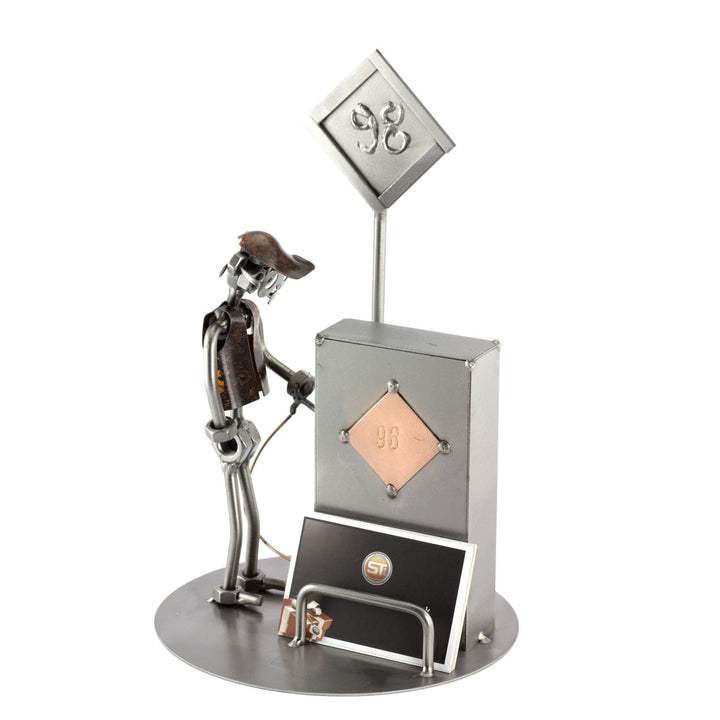 Steelman24 I Schraubenmännchen Tankstelle I Made in Germany I Handarbeit I Geschenkidee I Stahlfigur