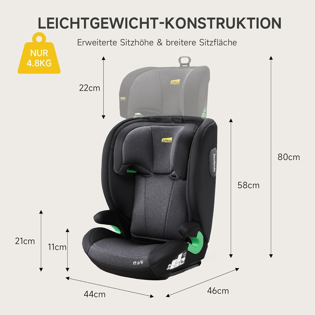 i-Size R129 Kinderautositz, von 3,5 bis 12 Jahre (100–150 cm), Mit verstellbarer Rückenlehne, Kopfst