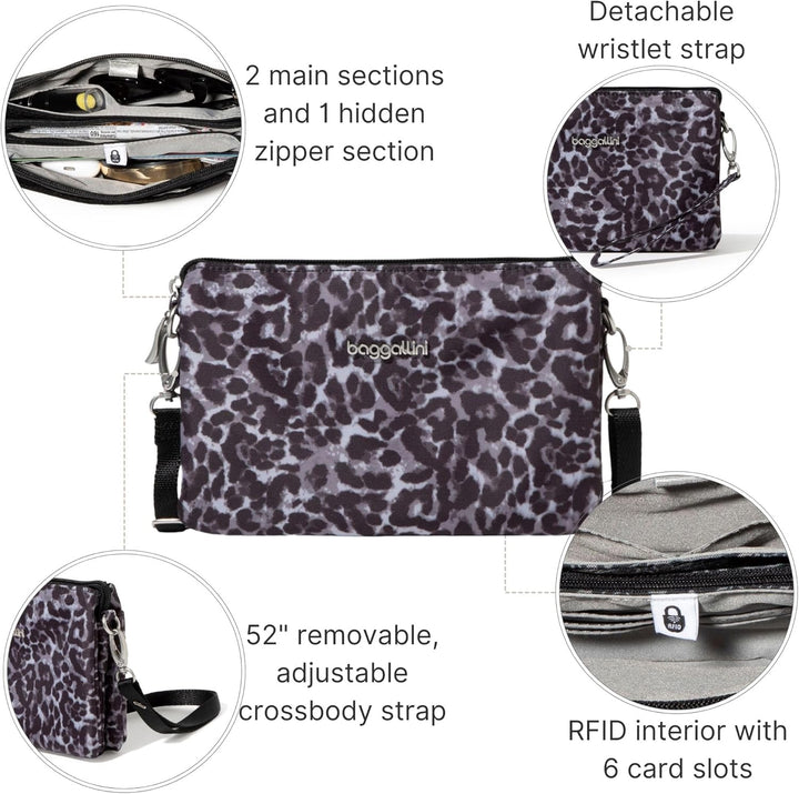 Baggallini Die einzige Mini-Tasche Einheitsgrösse Grauer Wild Cheetah, Einheitsgrösse Grauer Wild Ch