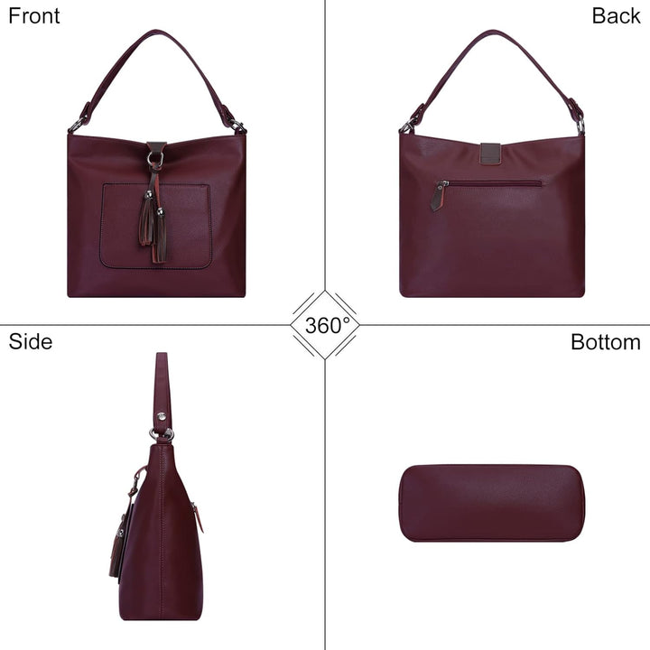 HAWEE Damen Handtasche Kunstleder Grosse Schultertasche Shopper Umhängetasche Frauen Elegante Henkel