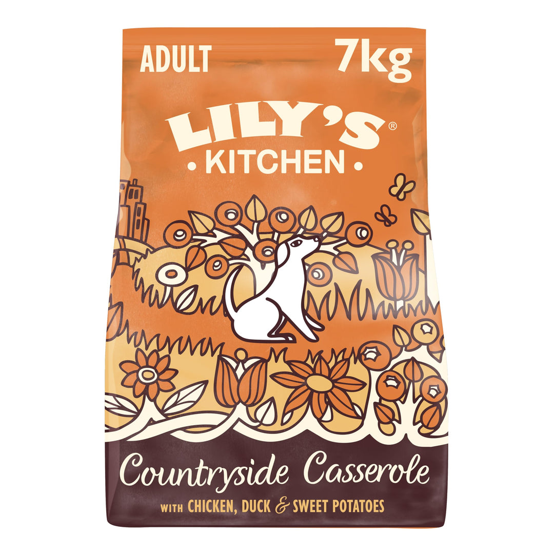 Lily's Kitchen natürliches Trockenfutter für ausgewachsene Hunde Huhn und Ente Getreidefreies Rezept