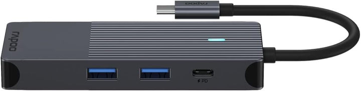 Rapoo UCM-2004 USB-C Multiport Adapter 8-in-1, 100W Power Delievery, 4k HDMI, 1 Gbps LAN, 1 USB-C un