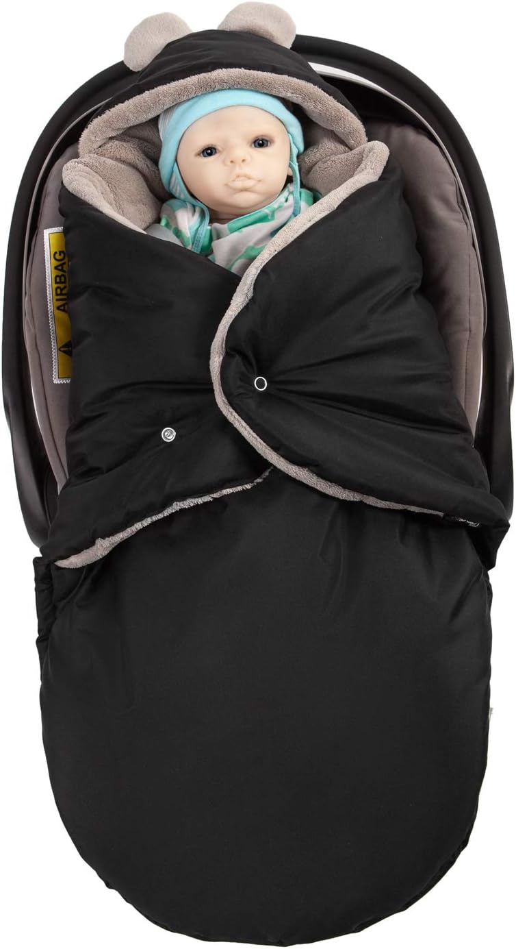 millybo Fusssack Baby Einschlagdecke für Winter geeignet für Kinderwagen Babyschale Babybett Autosit