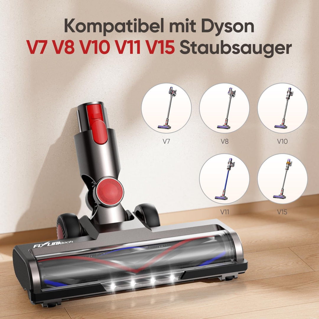 FLYLINKTECH Bodendüse kompatibel mit Dyson V7, V8, V10, V11 und V15 Staubsaugern, Elektrobürste mit