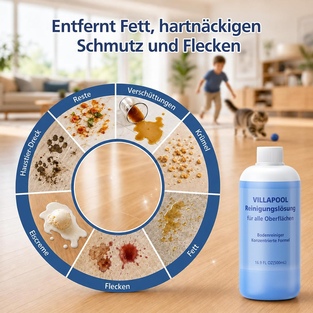 Konzentriertes Bodenreiniger Ersatz für Philips OneUp Wischmopp, 500ml Bodenreiniger für alle Hartbö