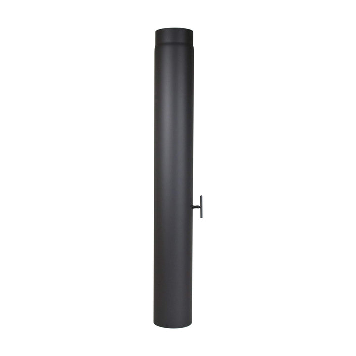LANZZAS Ofenrohr 1000 mm mit Drosselklappe, im Durchmesser, DN, Ø 150 mm, Farbe: gussgrau - weitere