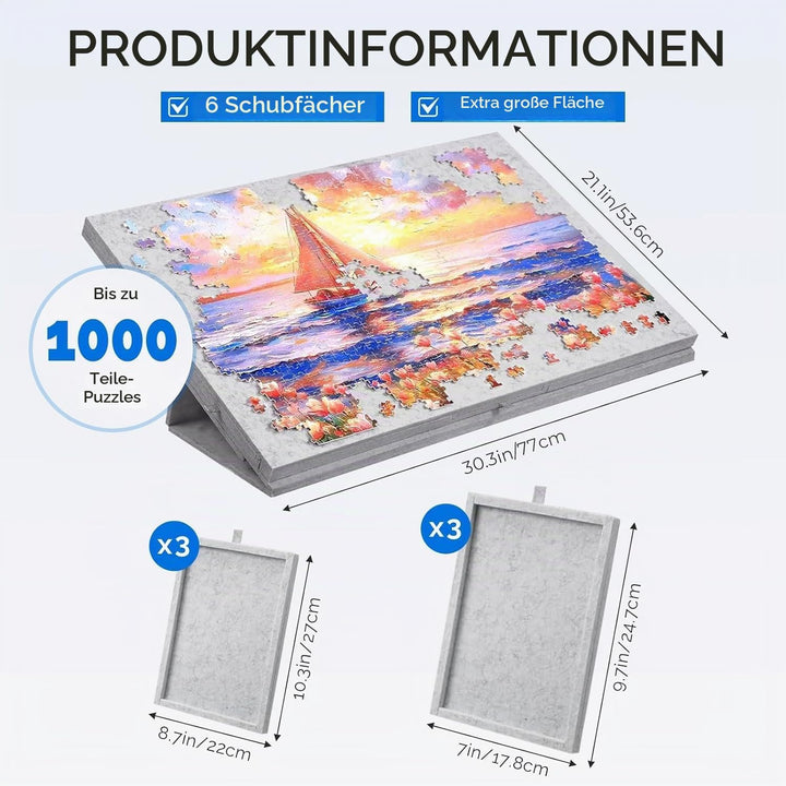 1000 Teile Puzzlebrett Grau, Grau