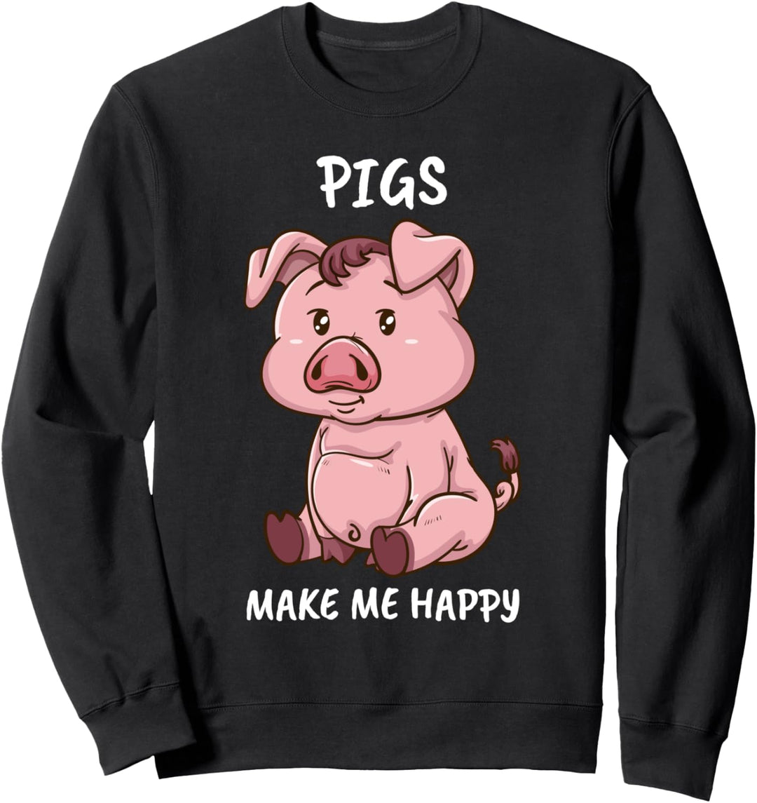 Schweine Machen Mich Glücklich Bauer Schwein Frauen Schwein Sweatshirt