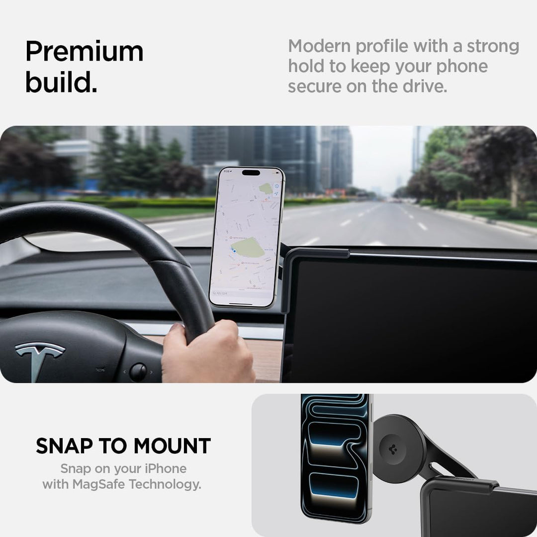 Spigen Tesla Model Y(~Juniper 2025)/3(~Highland 2025)/S/X MagSafe Handyhalterung【Montage ohne Klebst