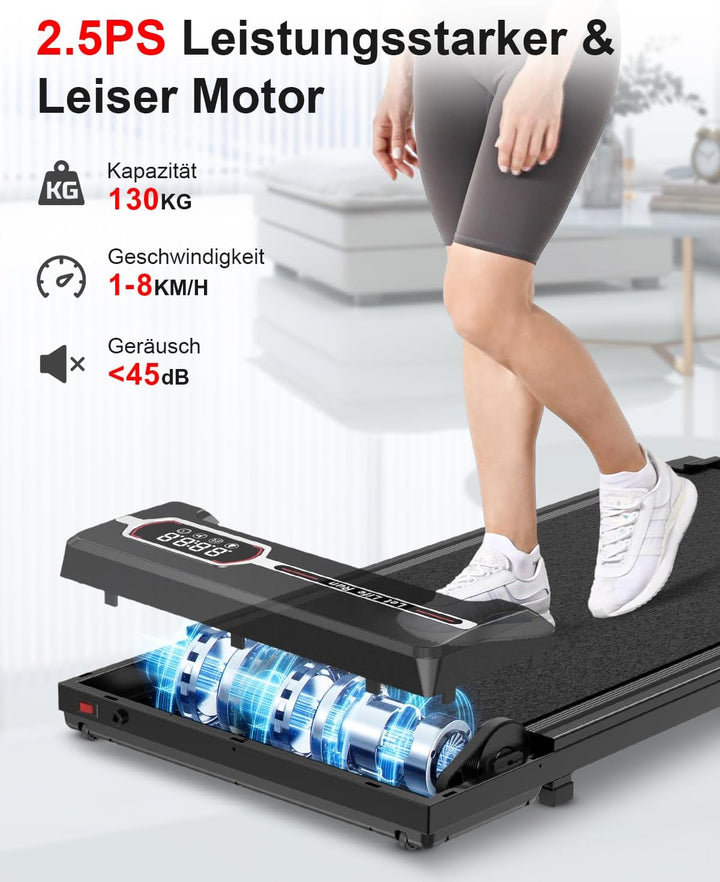 Dskeuzeew Walking Pad Laufpad - Laufband für Zuhause Gehband Walkpad Lauf Laufbänder Schwarz, Schwar
