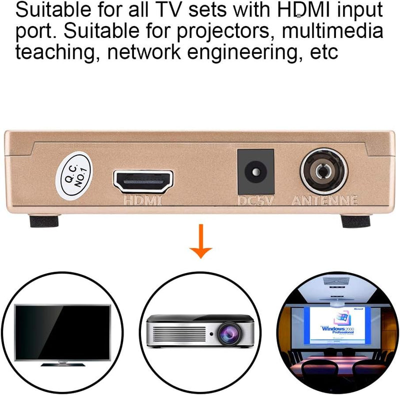 Sorandy HF-zu-HDMI-Konverter, Stabiler HF-HDMI-Modulator-Adapter, All-Standard-Konverter-Analog-TV-E