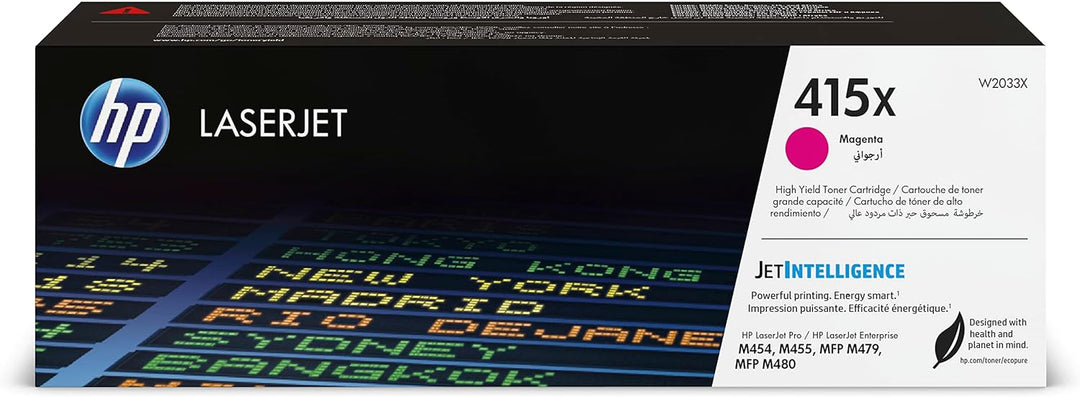 HP 415X (W2033X) Magenta Original Toner mit hoher Reichweite für HP LaserJet Pro M454, M479, XL Mage