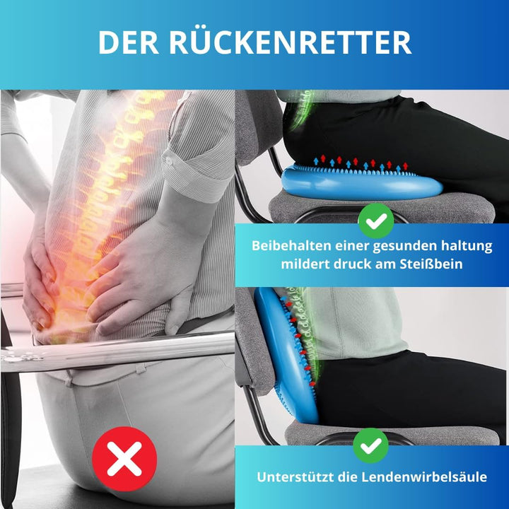 BK 2.0 Balance Cushion für Stabilität und Koordination by Barbara Klein mit Griff für einen gesunden