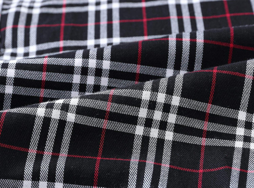 Herren Pyjamahose Warm Lang Baumwolle Weich Schlafanzughose Kariert Winter Nachtwäsche Freizeithose,