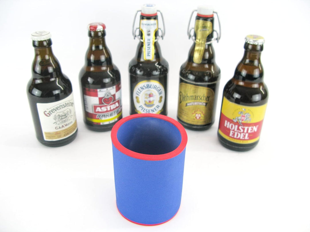 Flaschenkühler für alle genormten Bierflaschen aus bestem 5-6mm dicken Neopren für Beste Kühlung - Q
