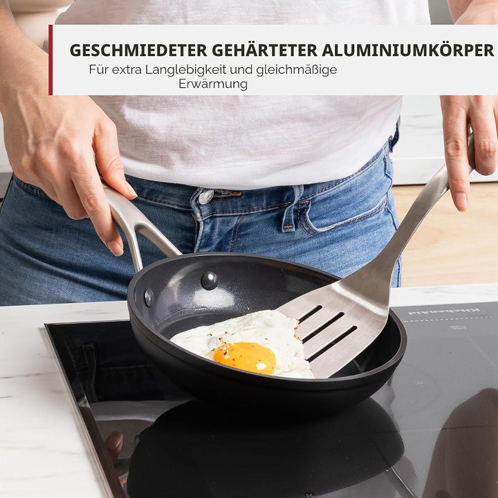 KitchenAid Forged Hardened Bratpfanne (30cm), hart anodisiert, PFAS-freie keramische Antihaftbeschic