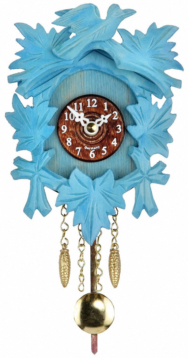 Trenkle Kuckulino Schwarzwalduhr mit Quarzwerk und Kuckuckruf, blau