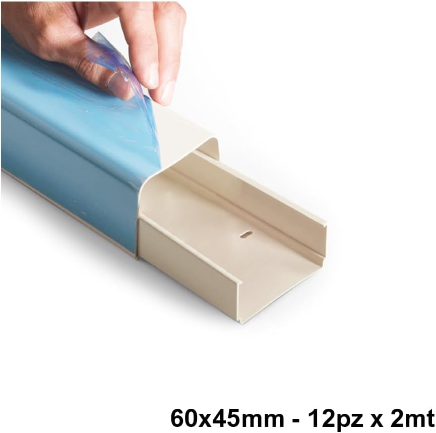 3S SuperSamaStore PVC-Kanal 60x45 Mm Stossfest Mit Vollabdeckung – Kanal Für Mono-Split-Klimaanlagen