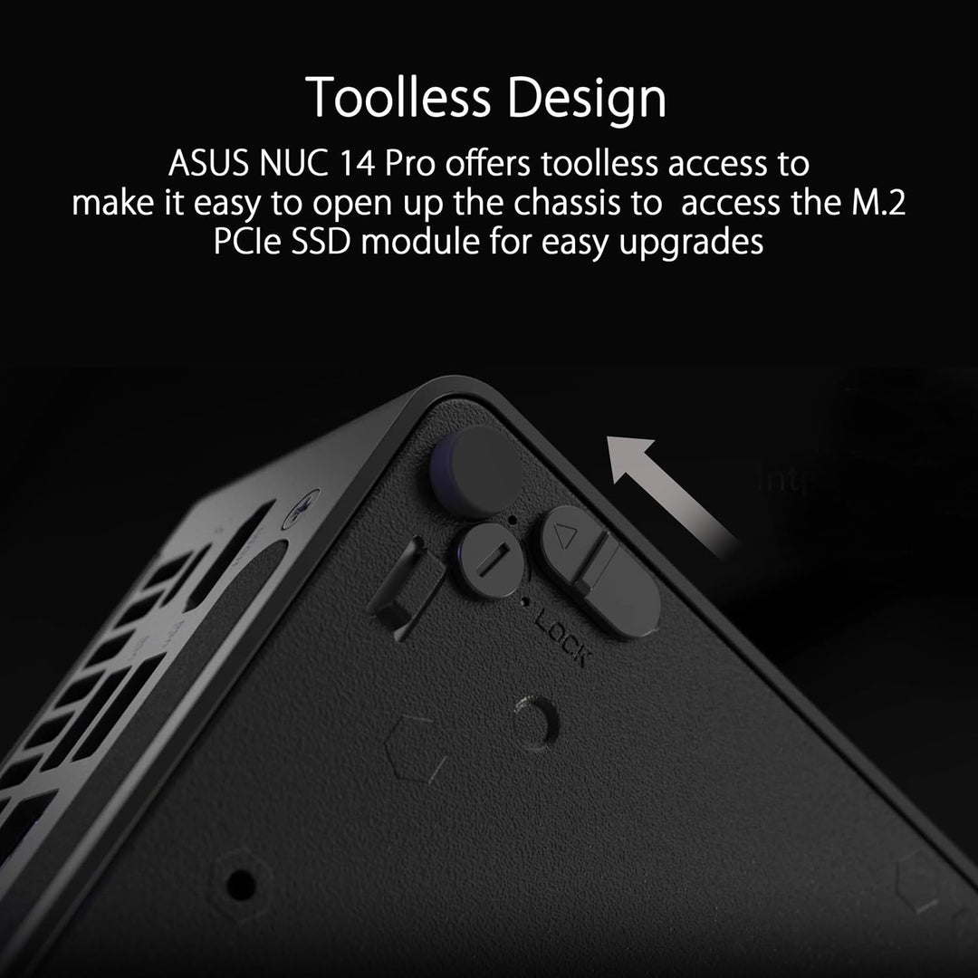ASUS NUC 14 Pro Slim Kit RNUC14RVKU500002I (Intel Core U5 125H Prozessor, Intel Arc Grafik, Intel Wi