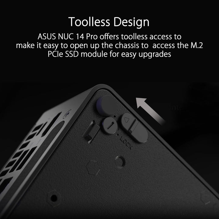 ASUS NUC 14 Pro Slim Kit RNUC14RVKU500002I (Intel Core U5 125H Prozessor, Intel Arc Grafik, Intel Wi