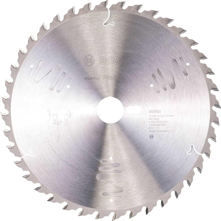 Bosch Professional 2608642505 Kreissägeblatt Expert für Wood, 250 x 30 x 3,2 mm, 40