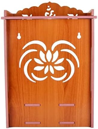 MS Enterprise Wandbehang aus Holz mit Mandir-Puja-Motiv, Dekoration für das Büro oder Zuhause, Schwa