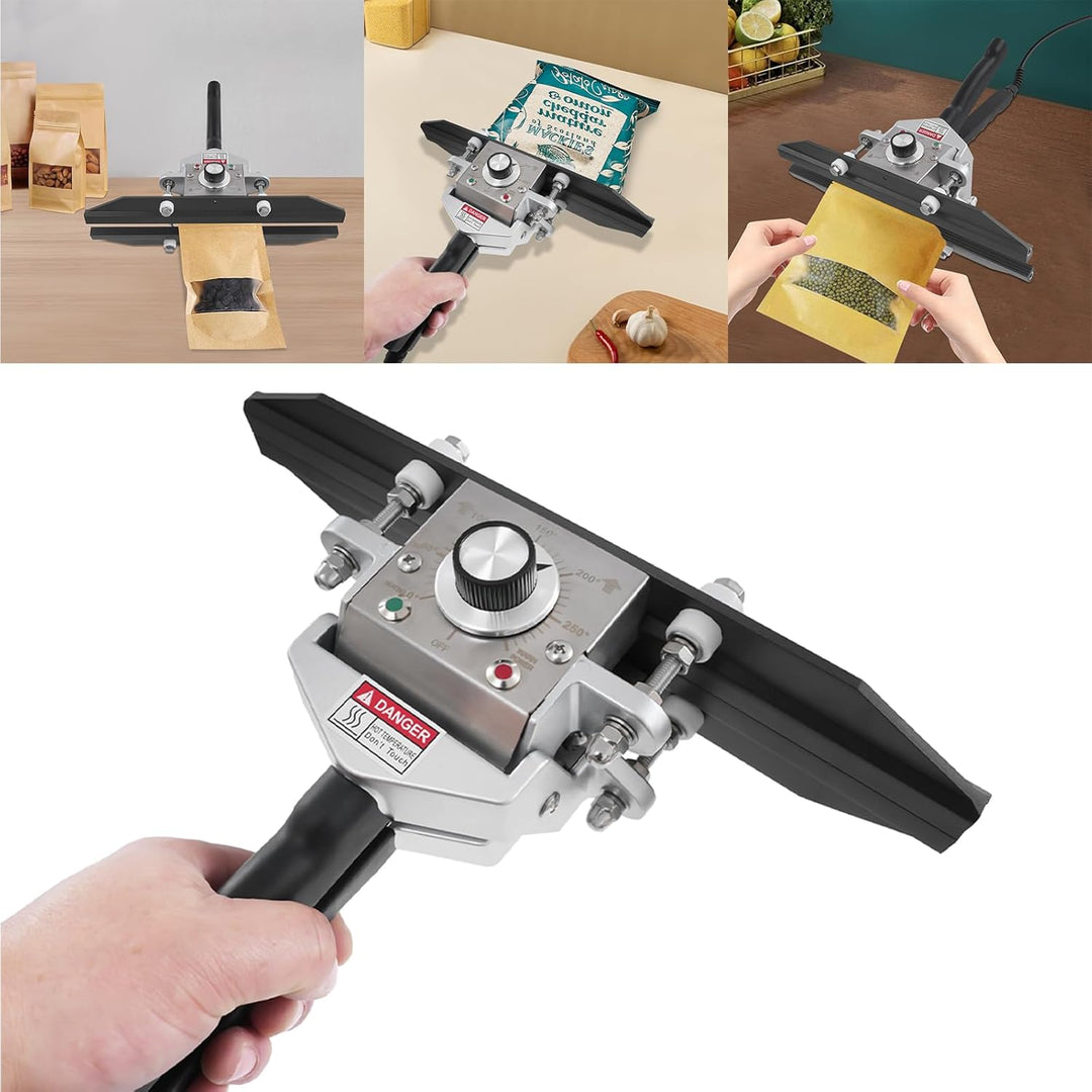 Handheld-Heisssiegelgerät 300mm – 500W Tragbares Crimp-Heisssiegeler für Alufolienbeutel, Snackbeute