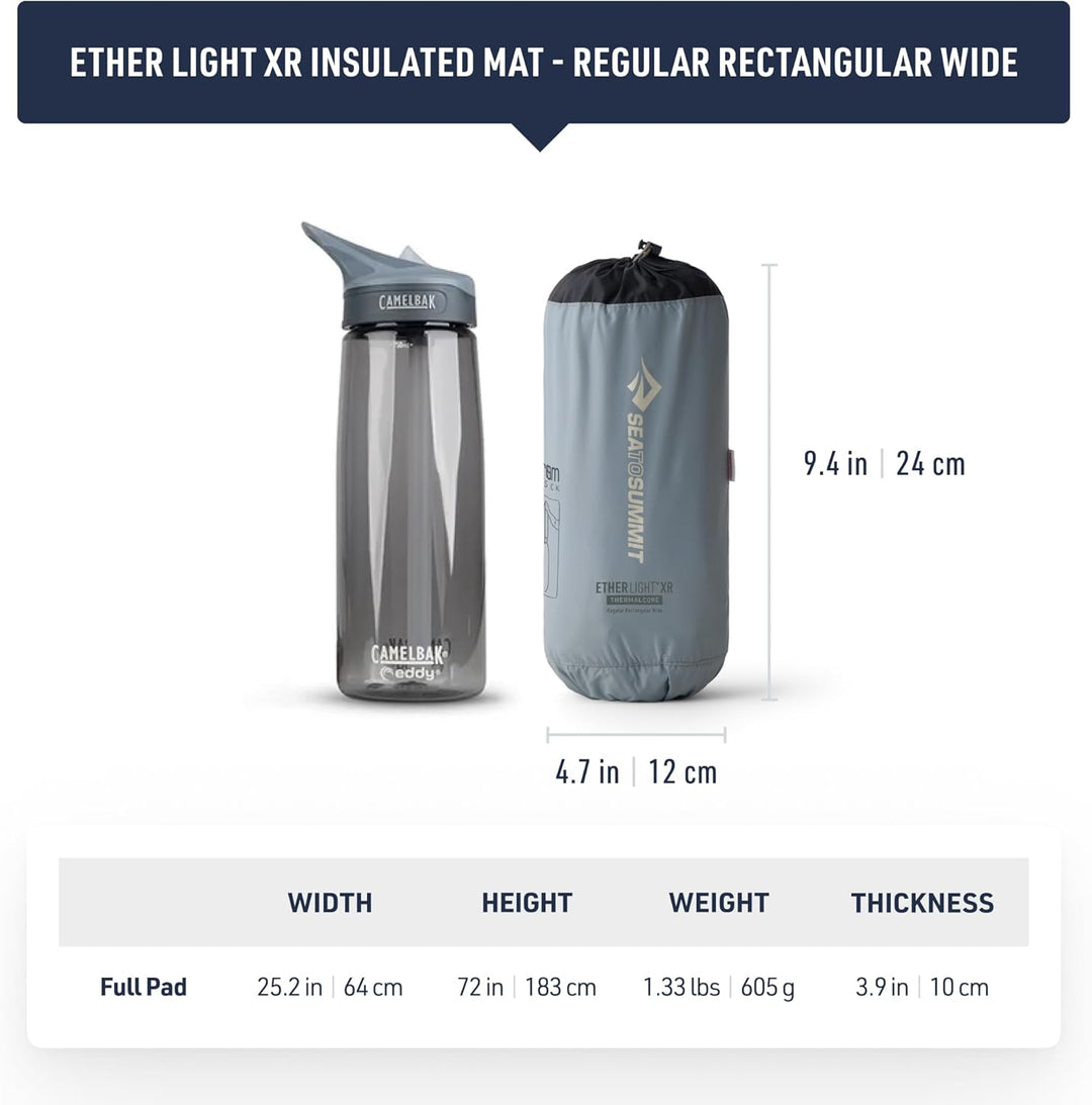 Sea to Summit – Ether Light XR Thermo Luftmatratze Rectangular Regular Wide – ThermalCore Isolierung