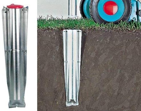 Brabantia - Bodenanker für Wäschespinne Topspinner und Lift-O-Matic - Verschlusskappe - Aus verzinkt