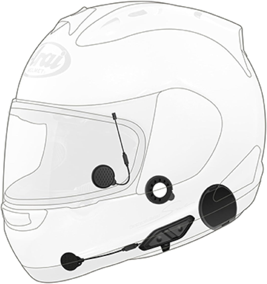 Sena 10U Bluetooth-Kommunikationssystem für Motorräder und Roller mit Fernbedienung für Arai Integra