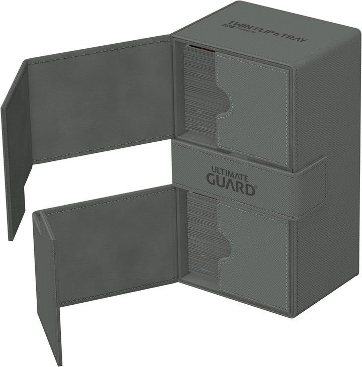 Ultimate Guard Twin Flip`n`Tray 200+ XenoSkin Monocolor Grau, Grau