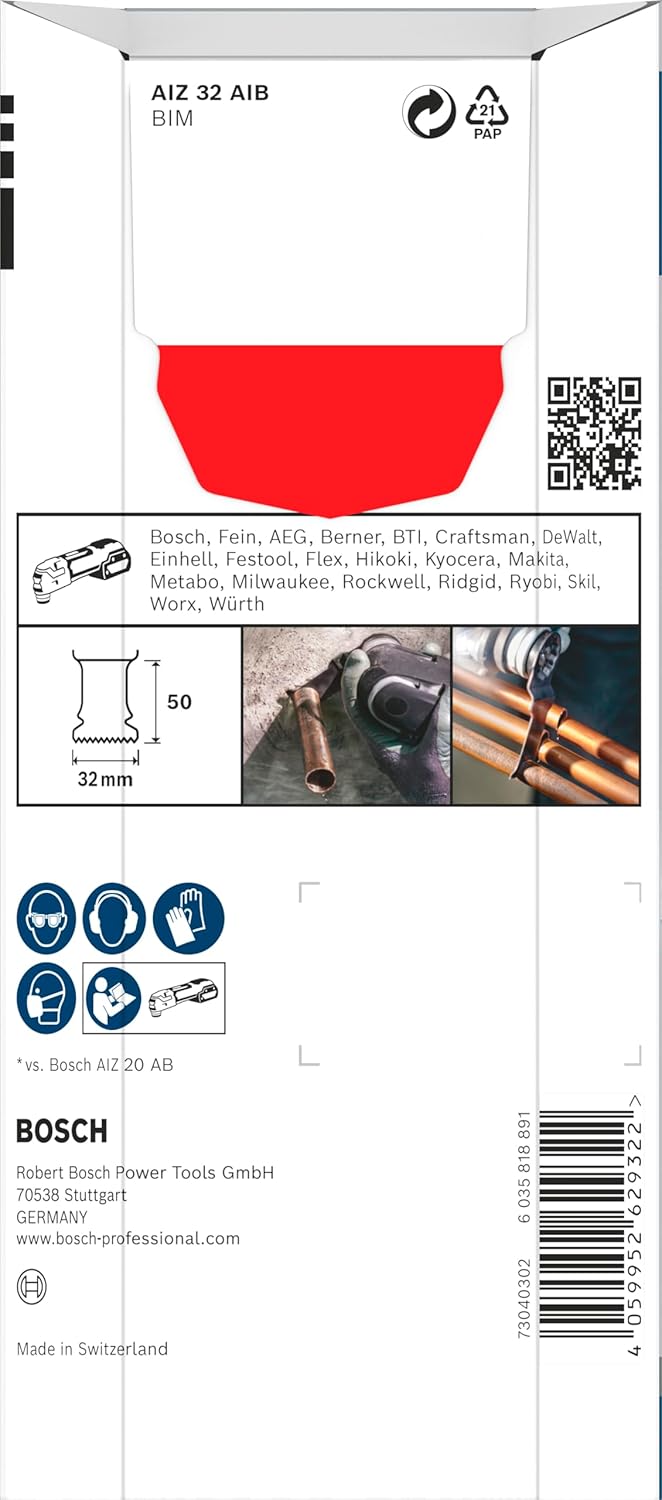 Bosch 5x PRO Non Ferrous Metal AIZ 32 AIB Blatt für Multifunktionswerkzeuge (für Nichteisenmetalle,