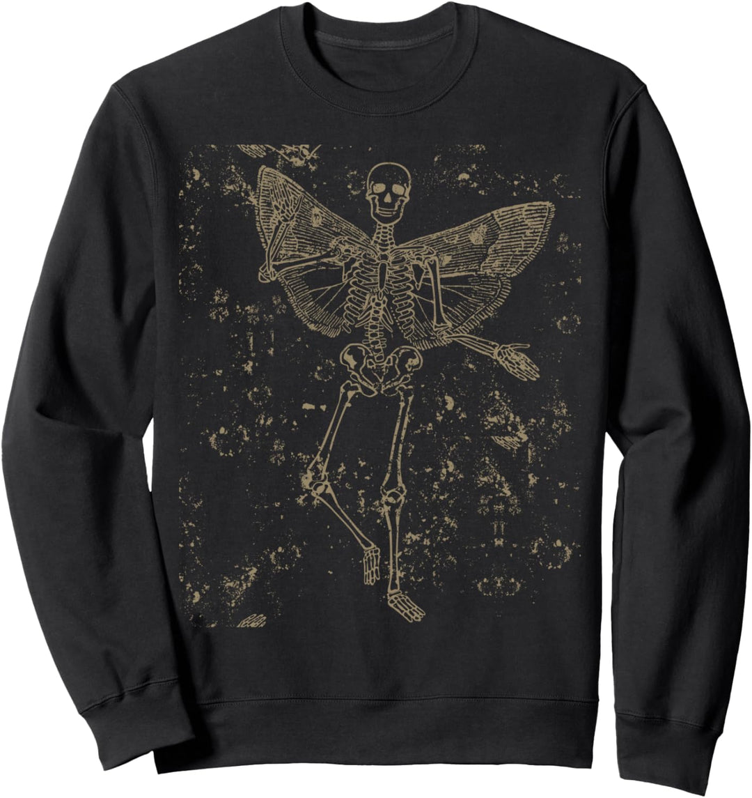 Fairy Grunge Goth Butterfly Skeleton Fairycore Sweatshirt