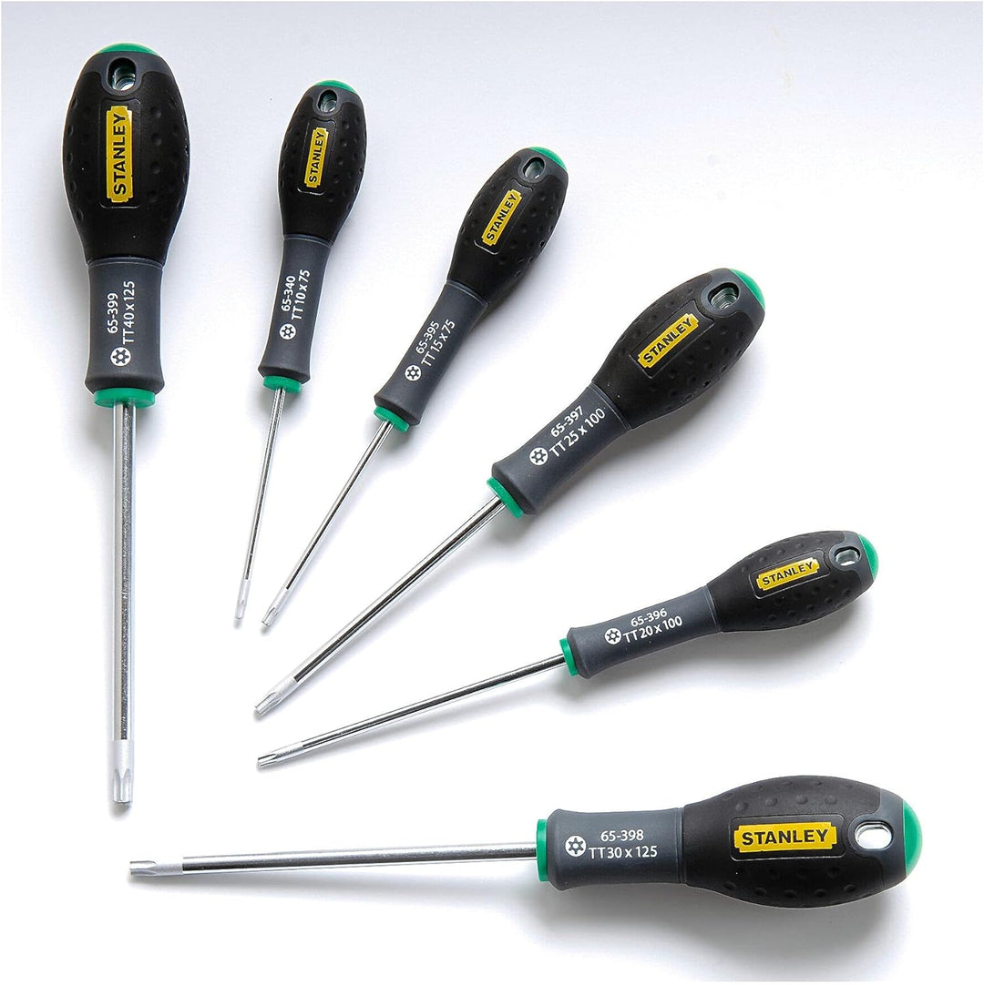 Stanley FatMax Schrauber-Set (6-teilig, Chrom-Vanadium Stahl, Soft-Grip Handgriff, TX10/TX15/TX20/TX